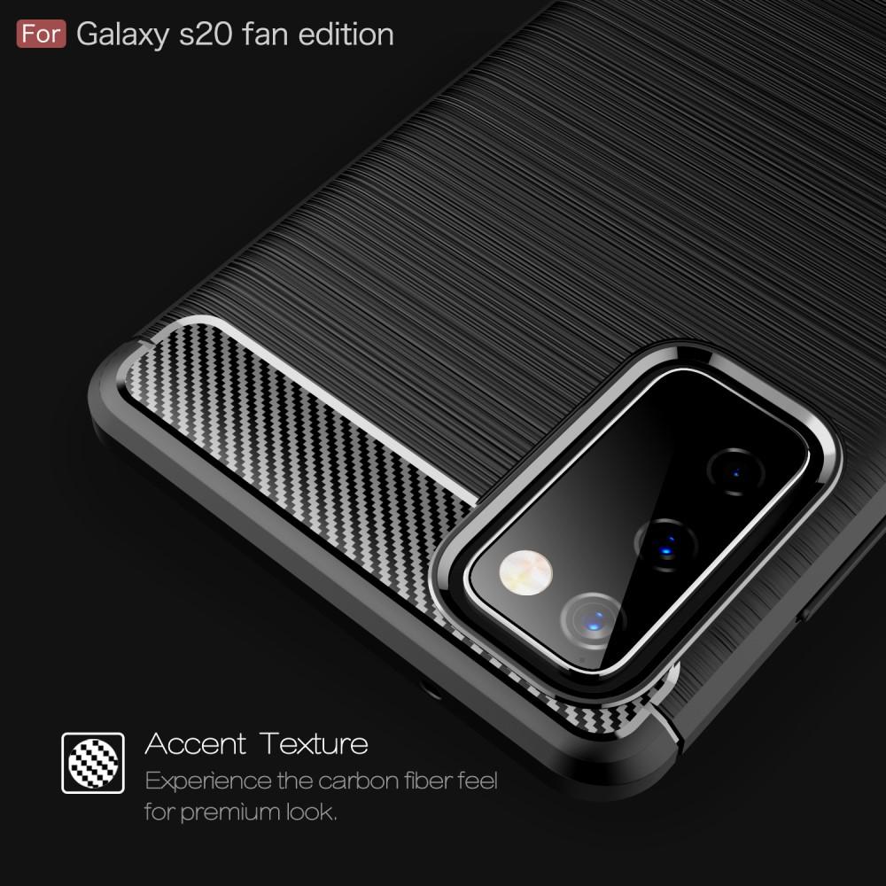 Hoesje TPU Brushed Samsung Galaxy S20 FE Zwart