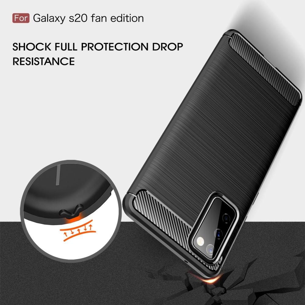 Hoesje TPU Brushed Samsung Galaxy S20 FE Zwart