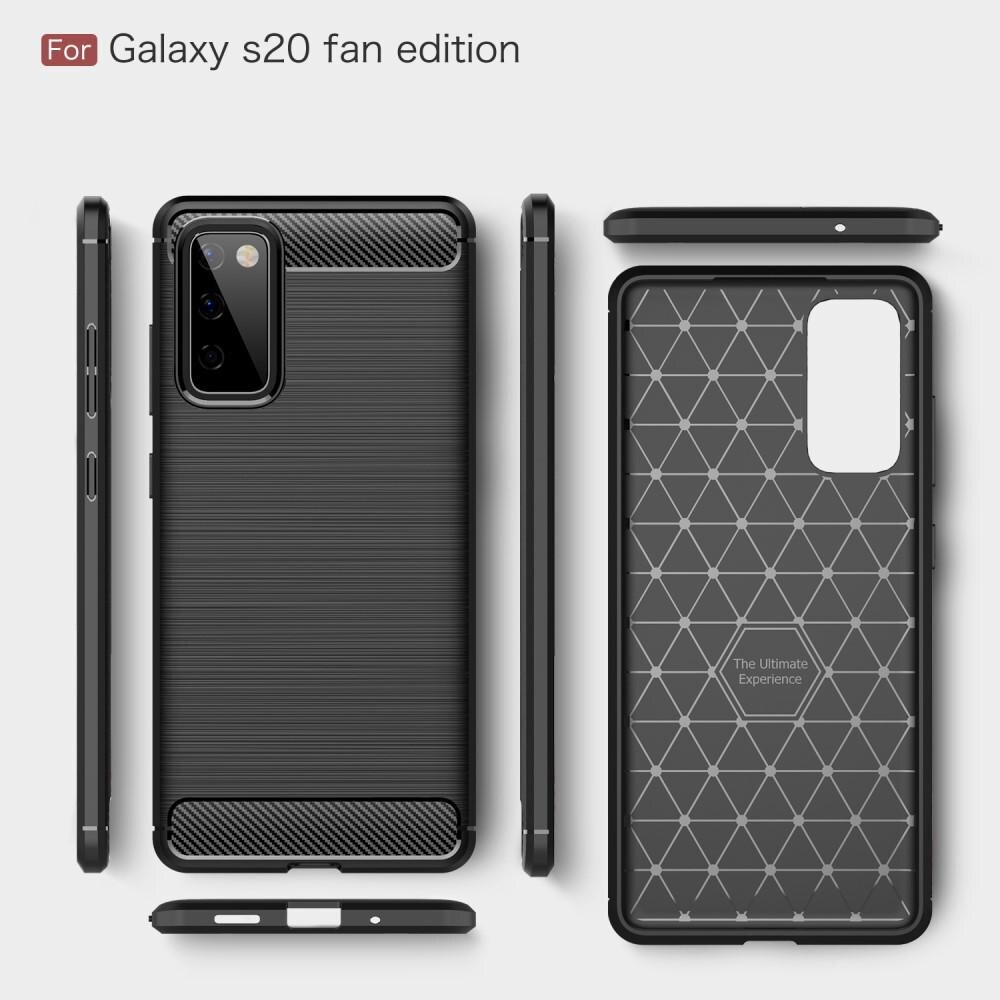 Hoesje TPU Brushed Samsung Galaxy S20 FE Zwart