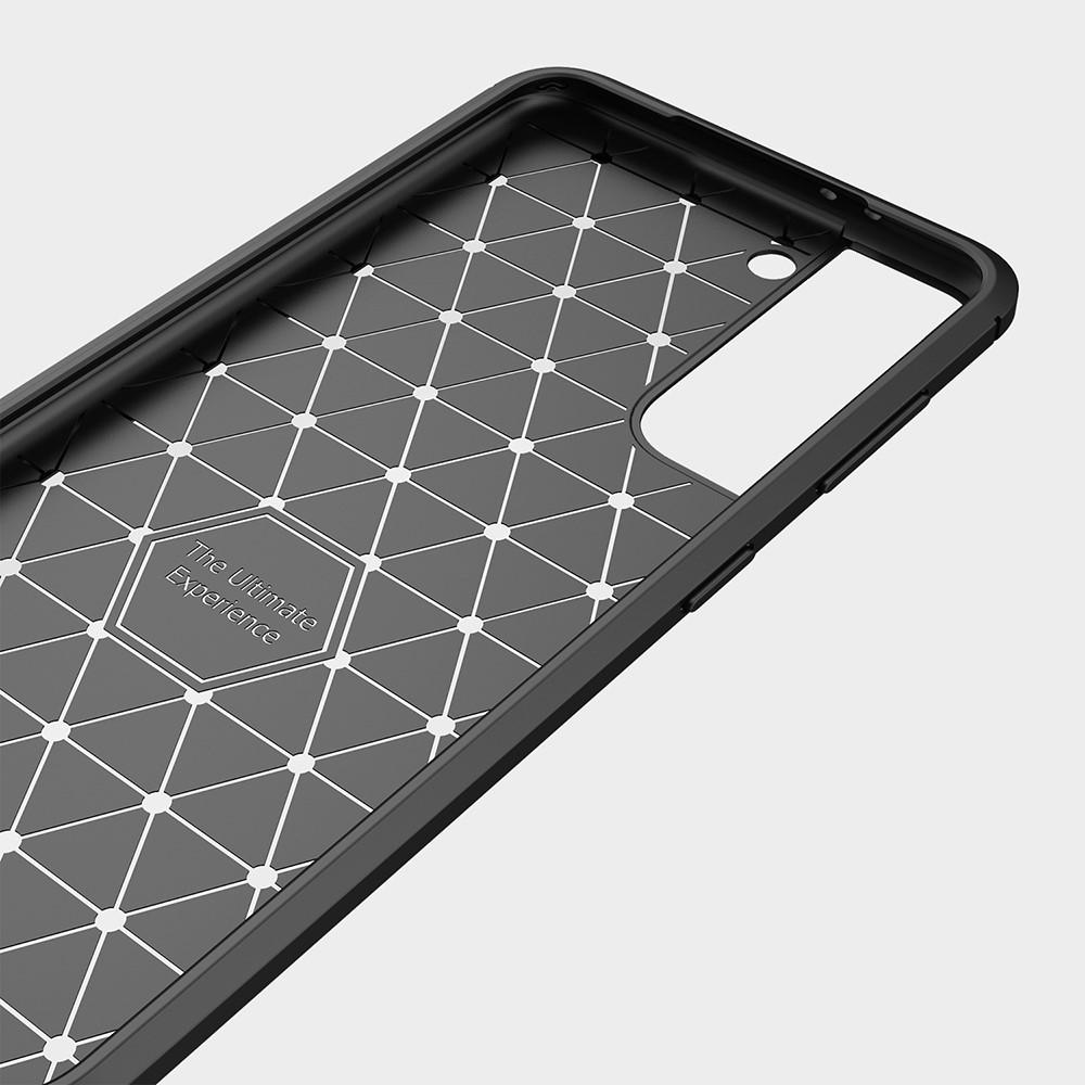 Hoesje TPU Brushed Samsung Galaxy S21 Zwart