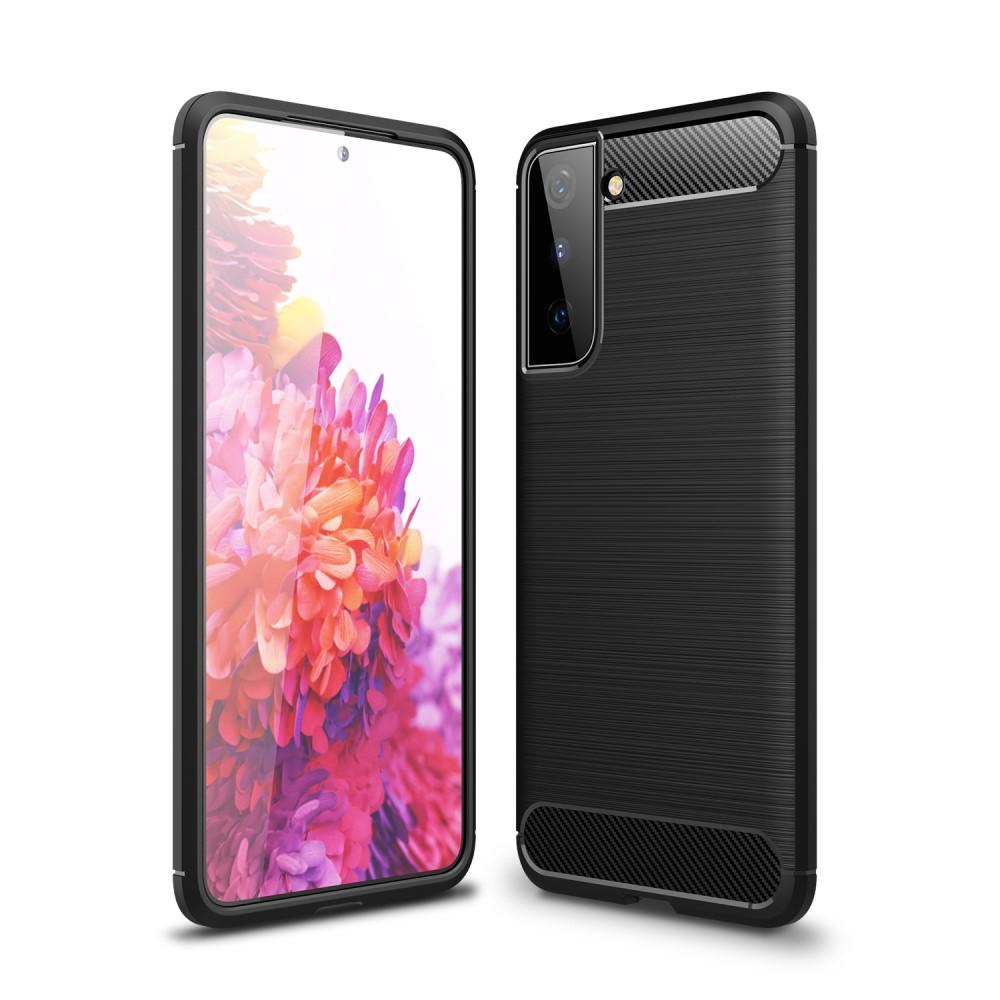 Hoesje TPU Brushed Samsung Galaxy S21 Plus Zwart