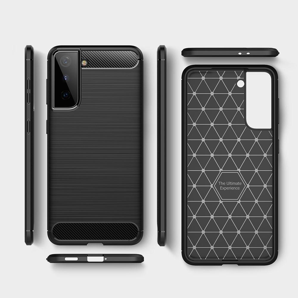 Hoesje TPU Brushed Samsung Galaxy S21 Plus Zwart
