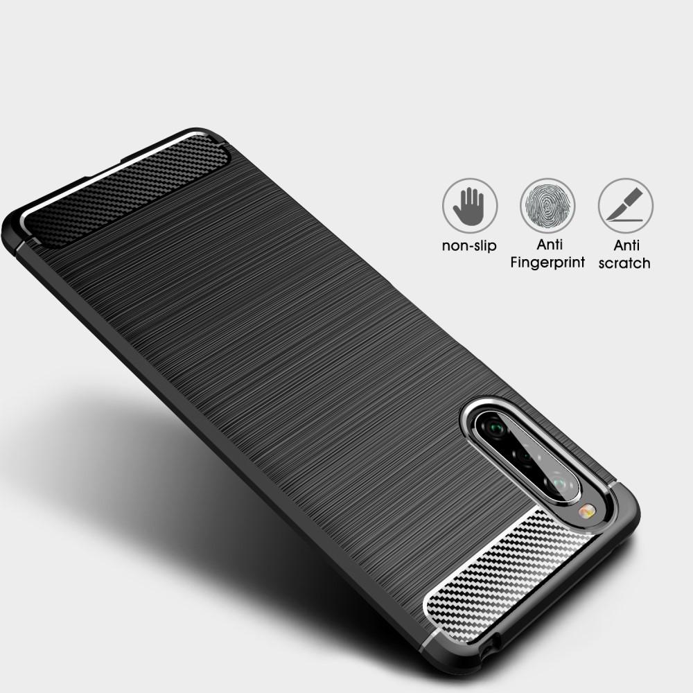 Brushed TPU Case Sony Xperia 10 II Zwart