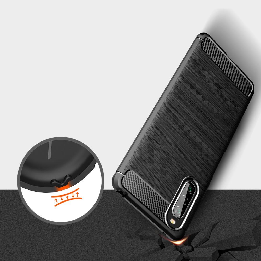 Hoesje TPU Brushed Sony Xperia 10 II Zwart