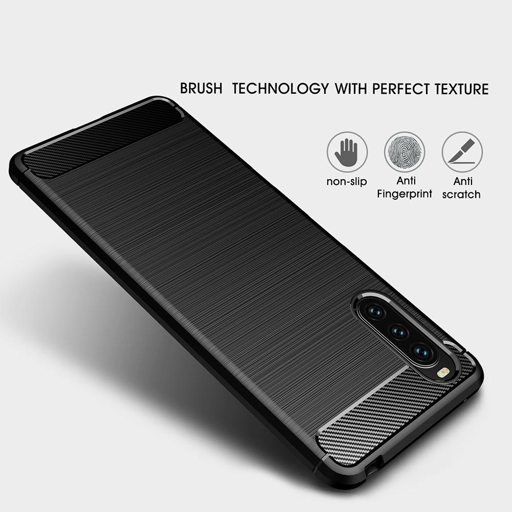 Hoesje TPU Brushed Sony Xperia 10 III Zwart