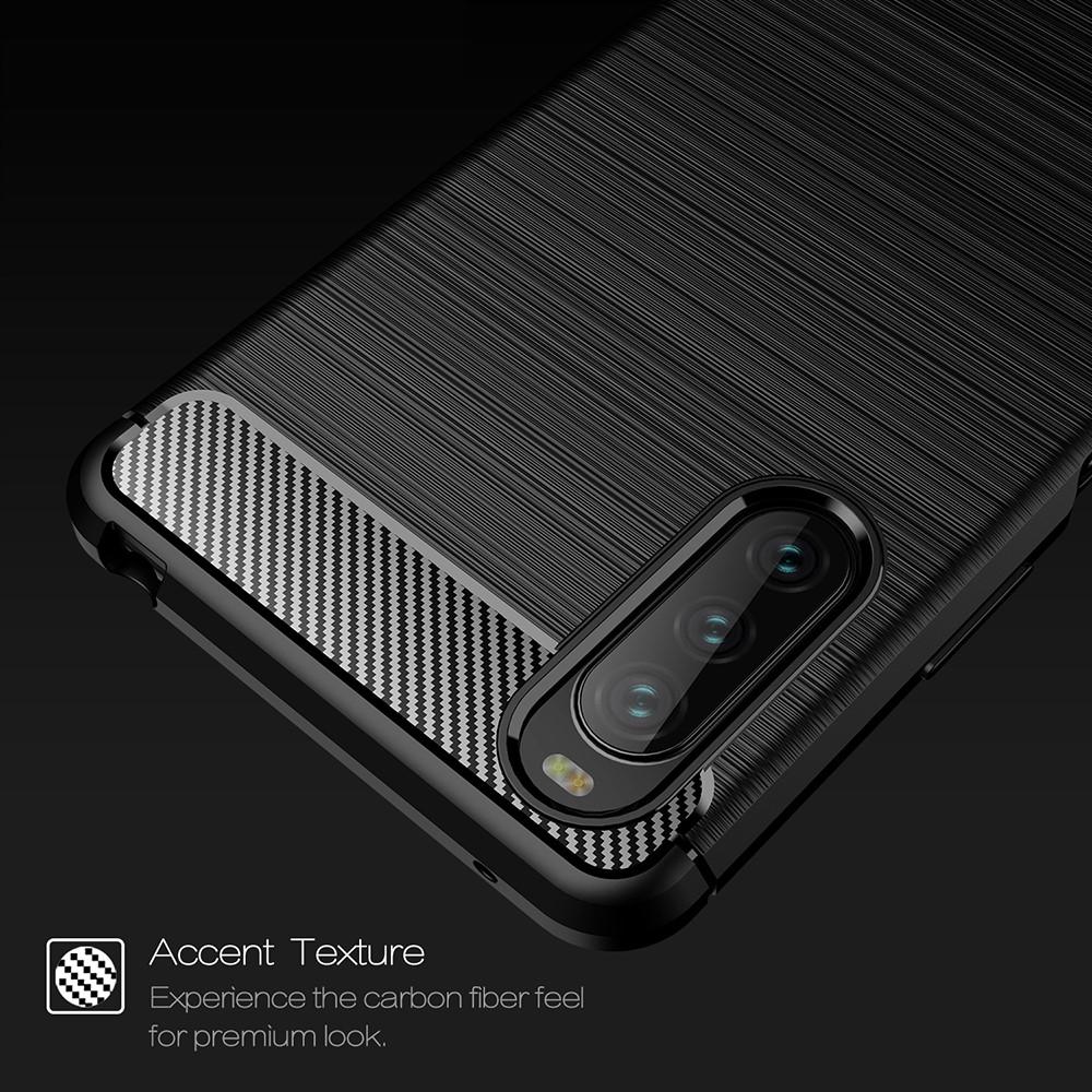 Hoesje TPU Brushed Sony Xperia 10 III Zwart
