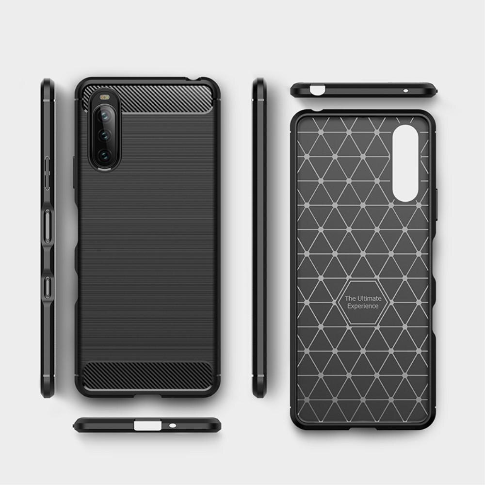 Hoesje TPU Brushed Sony Xperia 10 III Zwart
