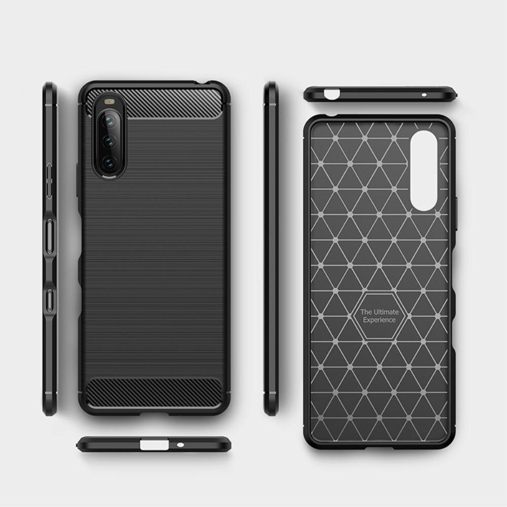 Brushed TPU Case Sony Xperia 10 III Zwart