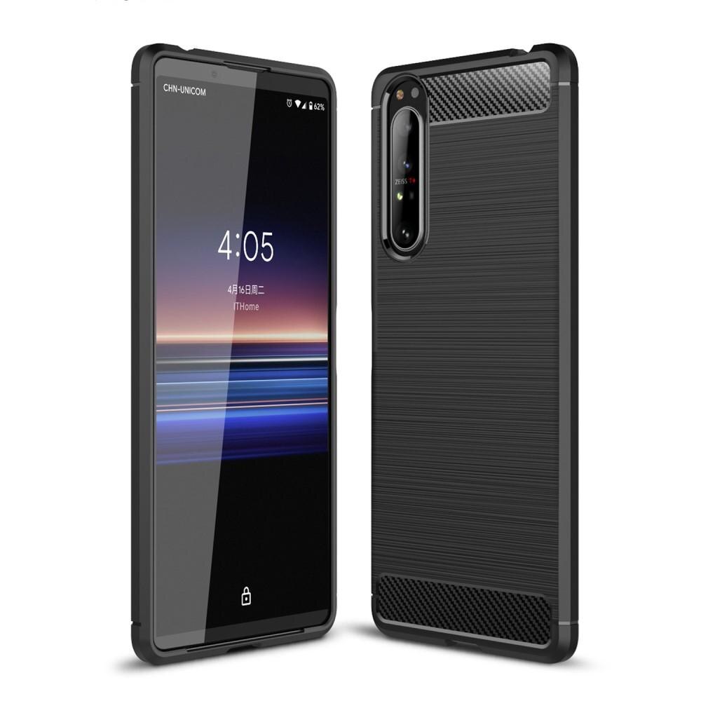 Brushed TPU Case Sony Xperia 1 II Zwart