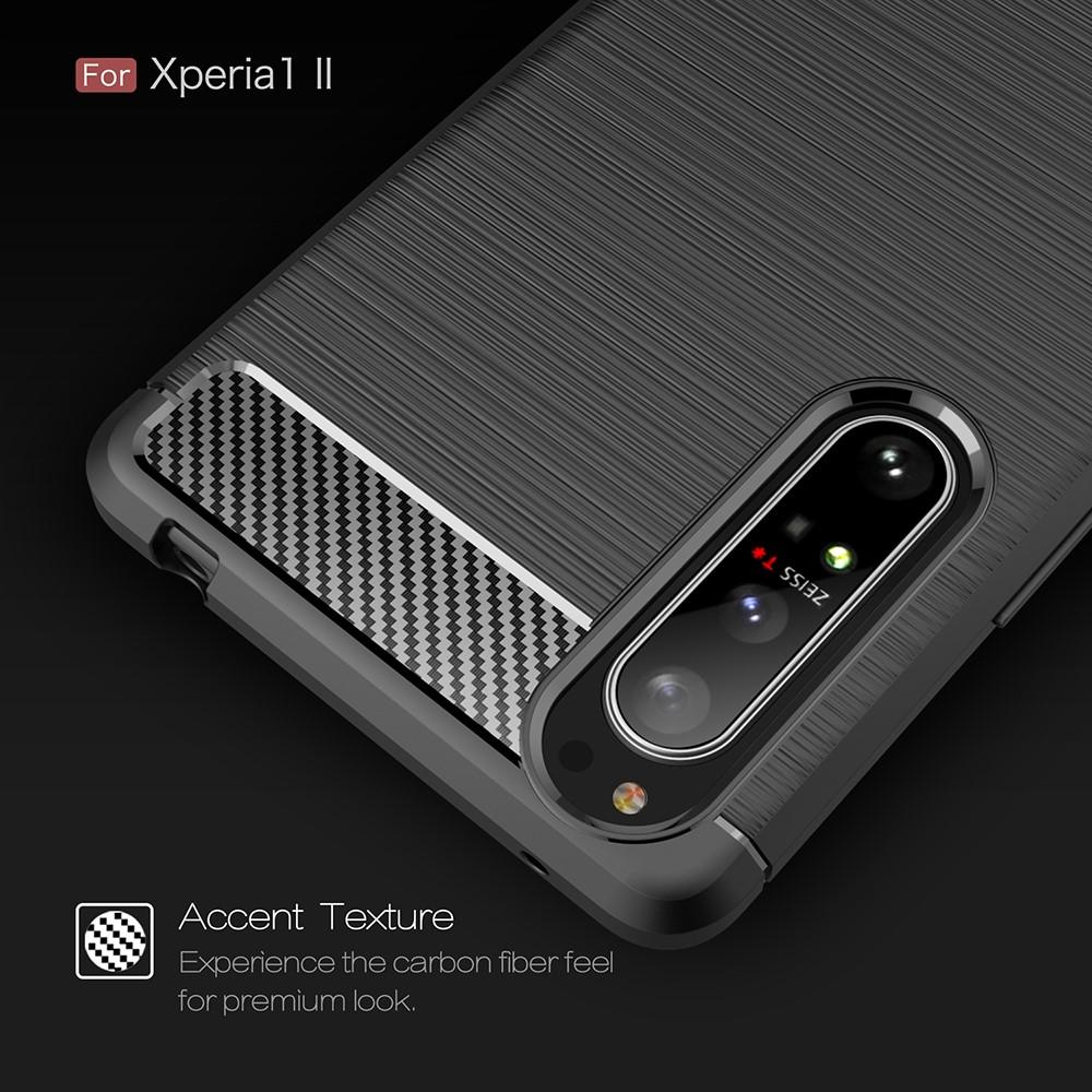 Brushed TPU Case Sony Xperia 1 II Zwart