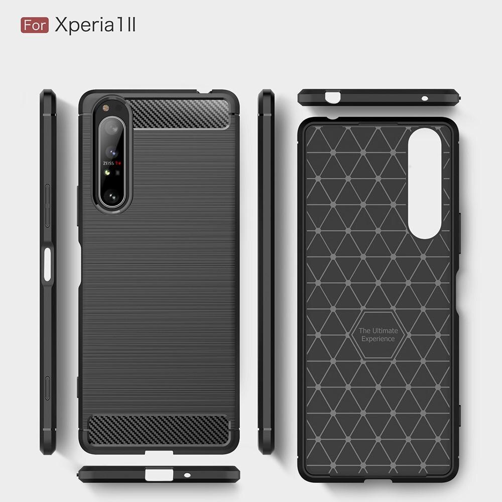 Brushed TPU Case Sony Xperia 1 II Zwart