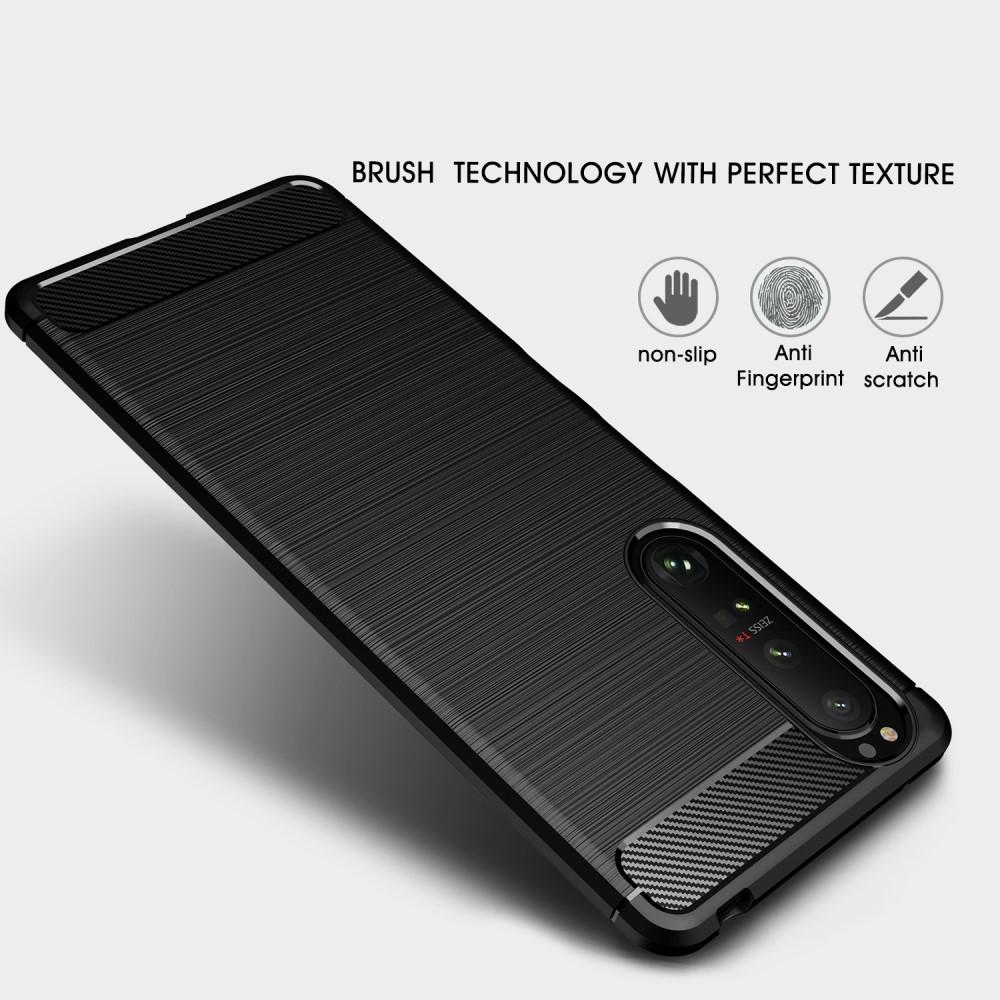 Hoesje TPU Brushed Sony Xperia 1 III Zwart