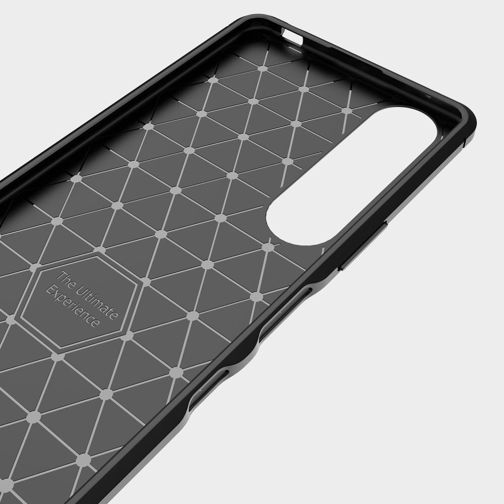 Hoesje TPU Brushed Sony Xperia 1 III Zwart