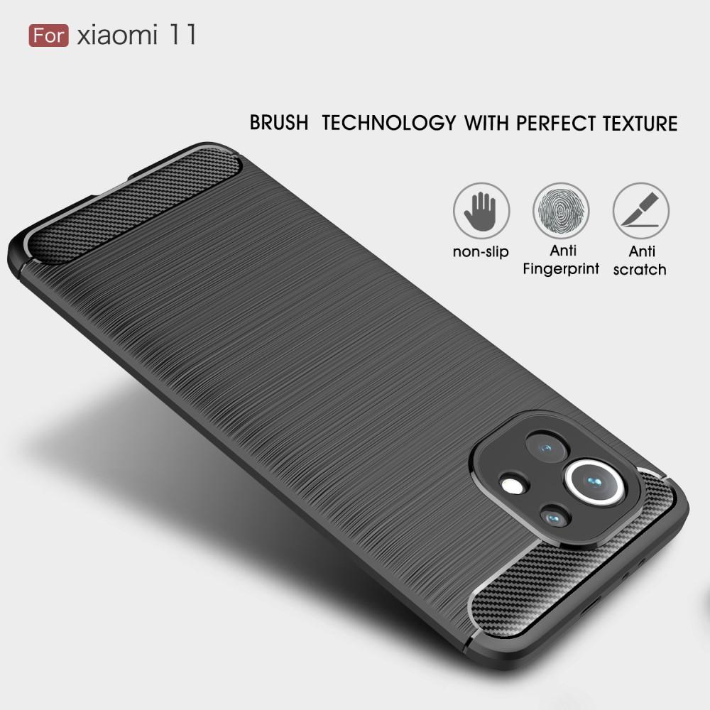 Hoesje TPU Brushed Xiaomi Mi 11 Zwart