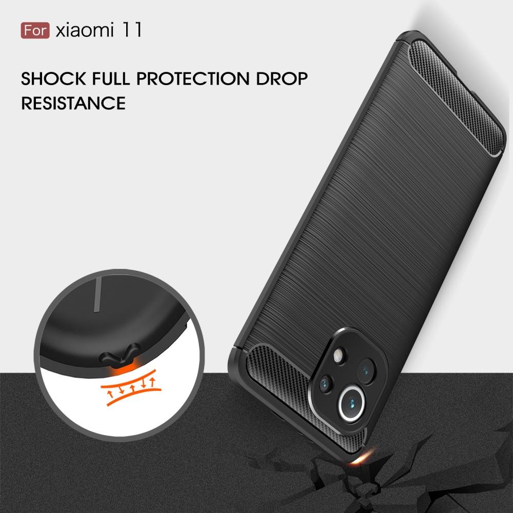 Hoesje TPU Brushed Xiaomi Mi 11 Zwart