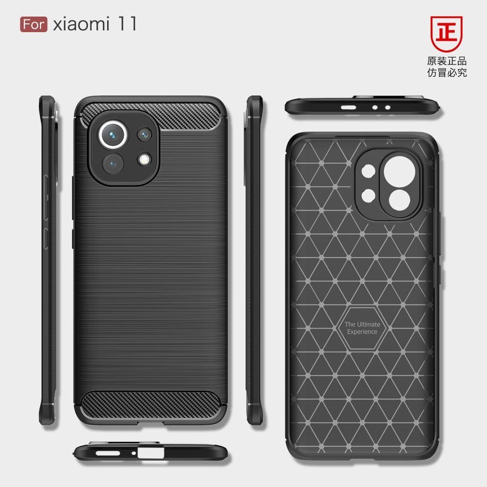 Hoesje TPU Brushed Xiaomi Mi 11 Zwart