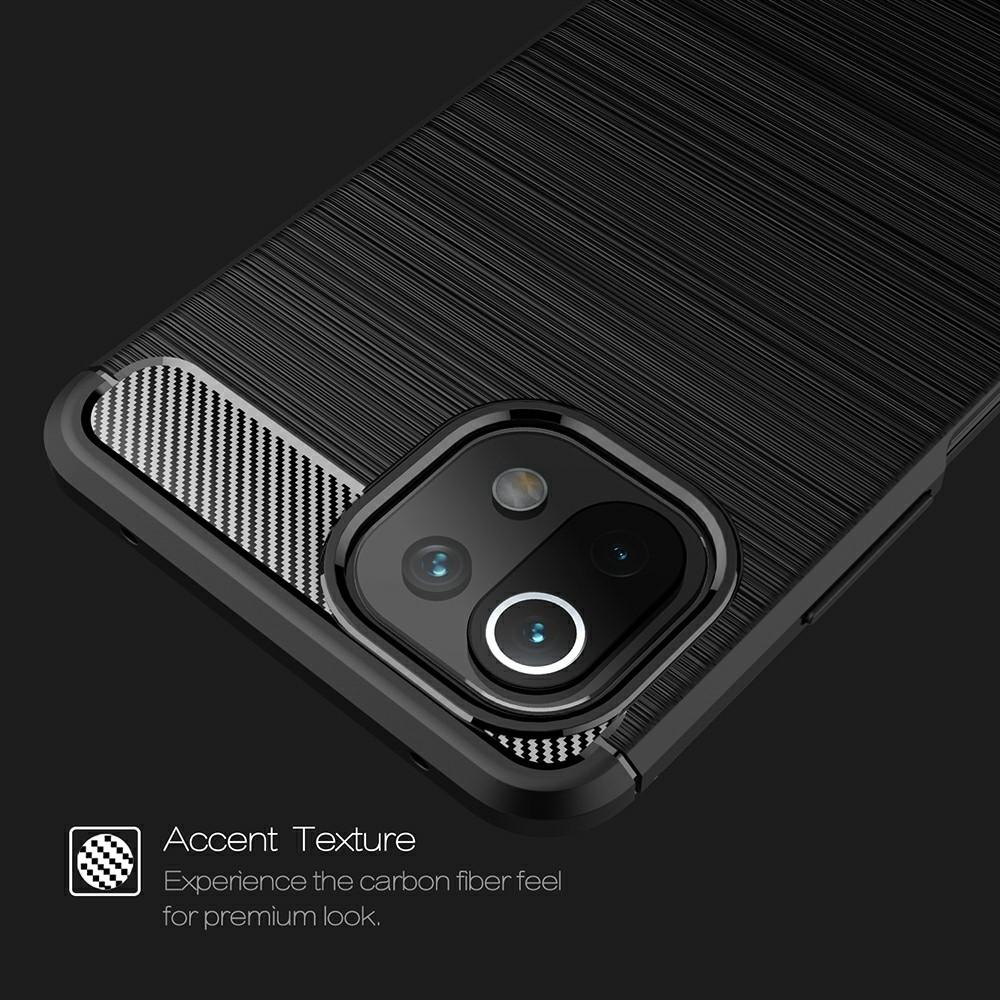 Brushed TPU Case Xiaomi Mi 11 Lite 5G Zwart