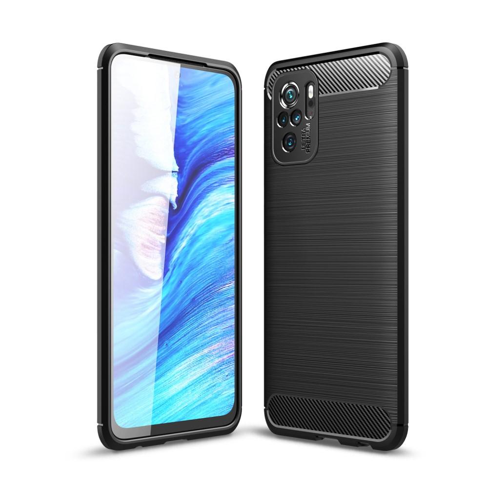 Brushed TPU Case Xiaomi Redmi Note 10/Note 10S Zwart