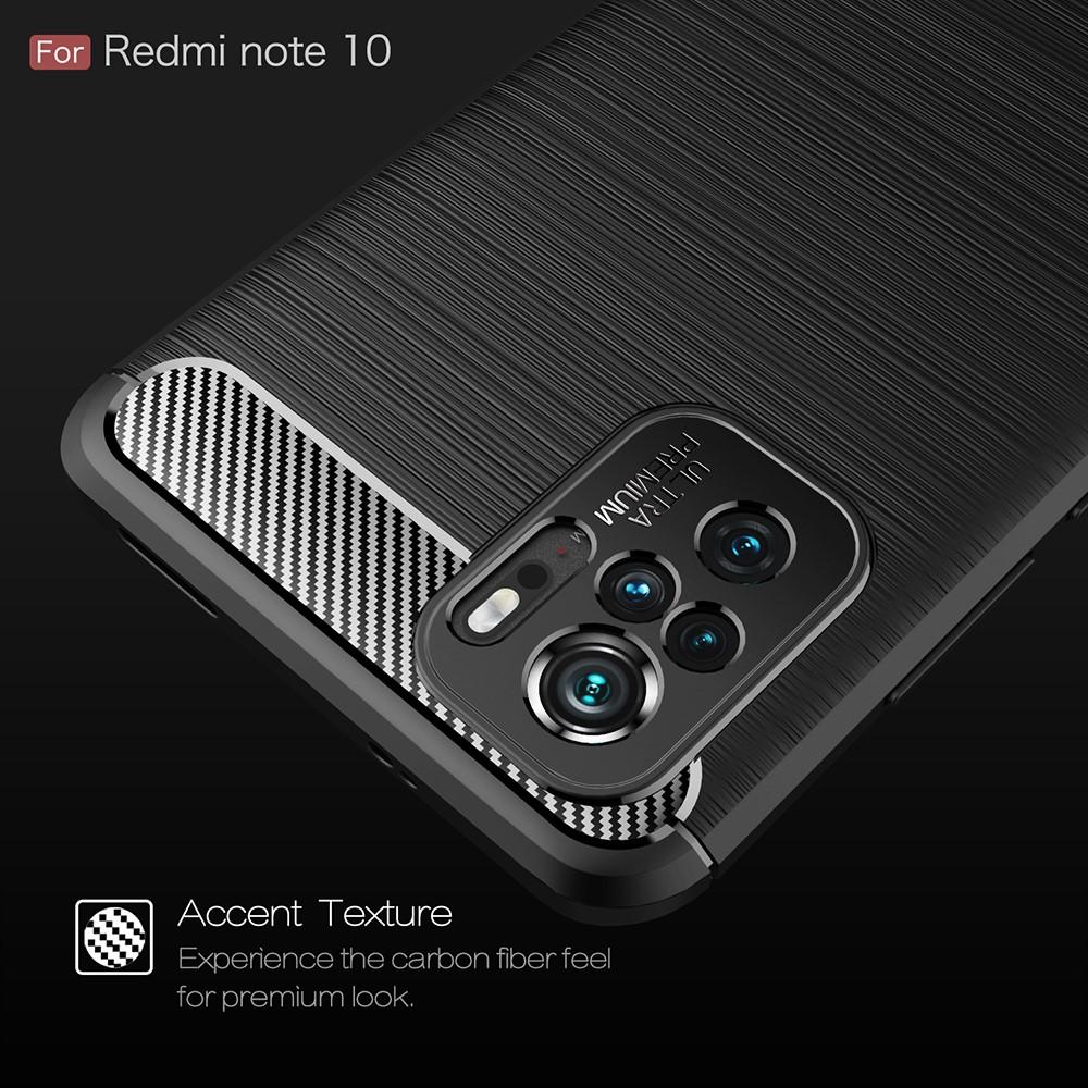 Brushed TPU Case Xiaomi Redmi Note 10/Note 10S Zwart