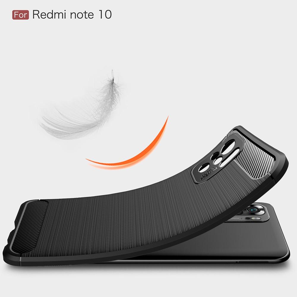 Brushed TPU Case Xiaomi Redmi Note 10/Note 10S Zwart