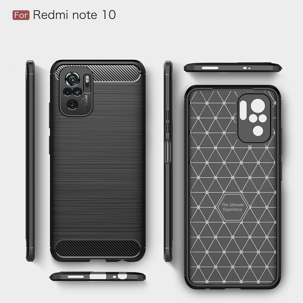 Brushed TPU Case Xiaomi Redmi Note 10/Note 10S Zwart