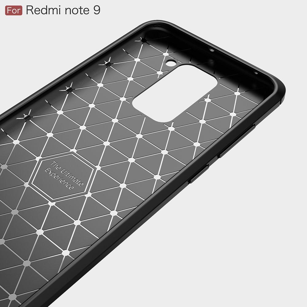 Brushed TPU Case Xiaomi Redmi Note 9 Zwart
