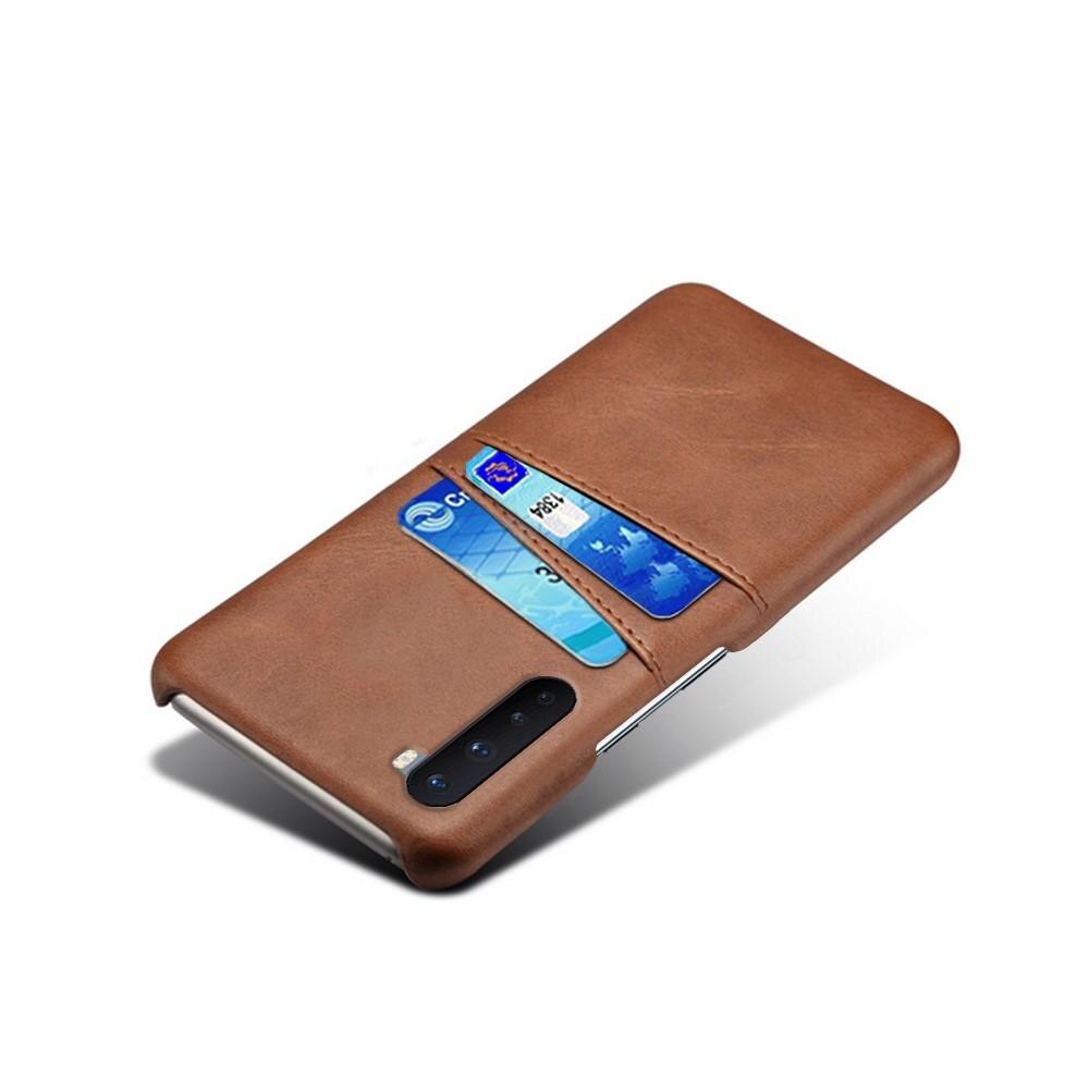 Card Slots Case OnePlus Nord Brown