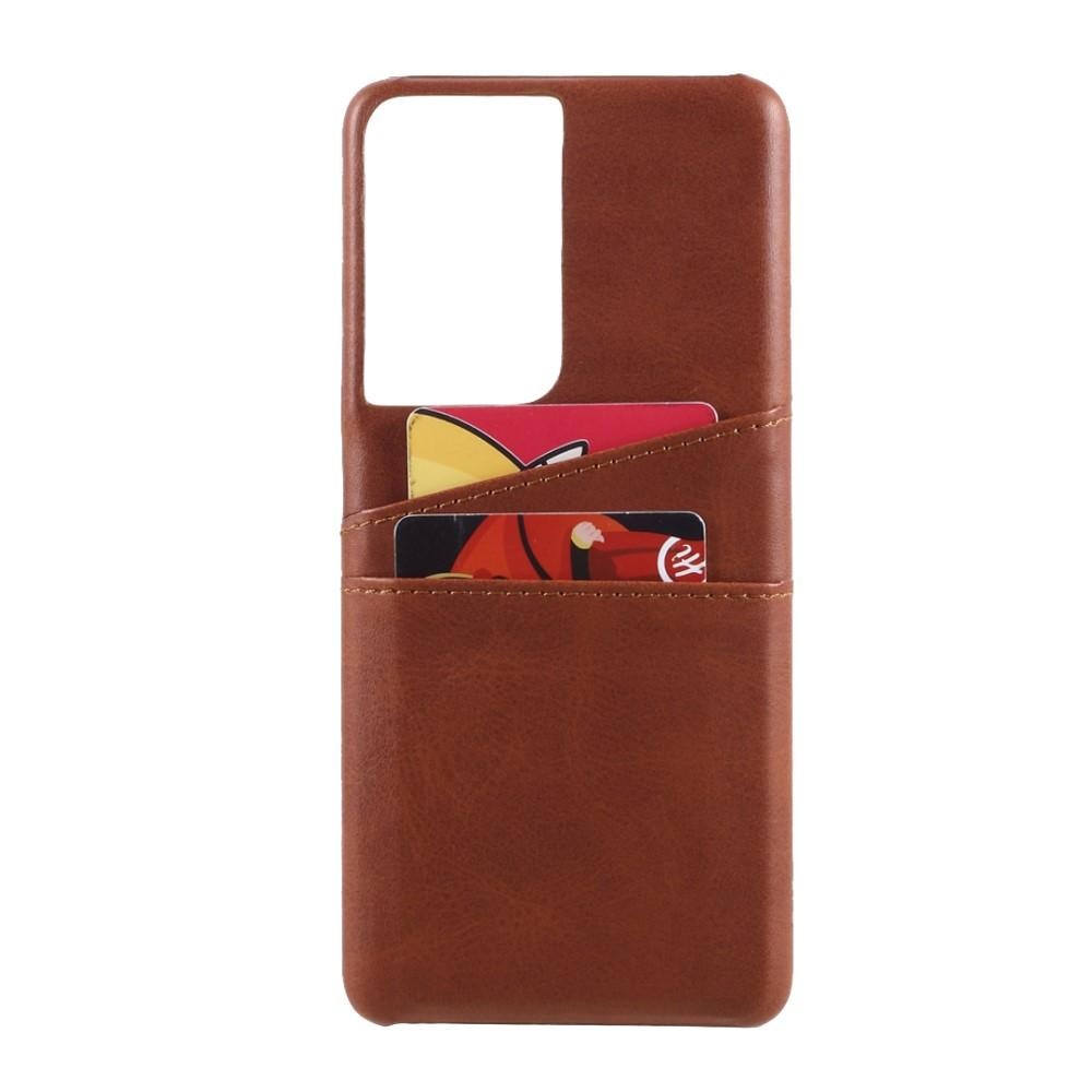 Card Slots Case Samsung Galaxy S21 Ultra Brown