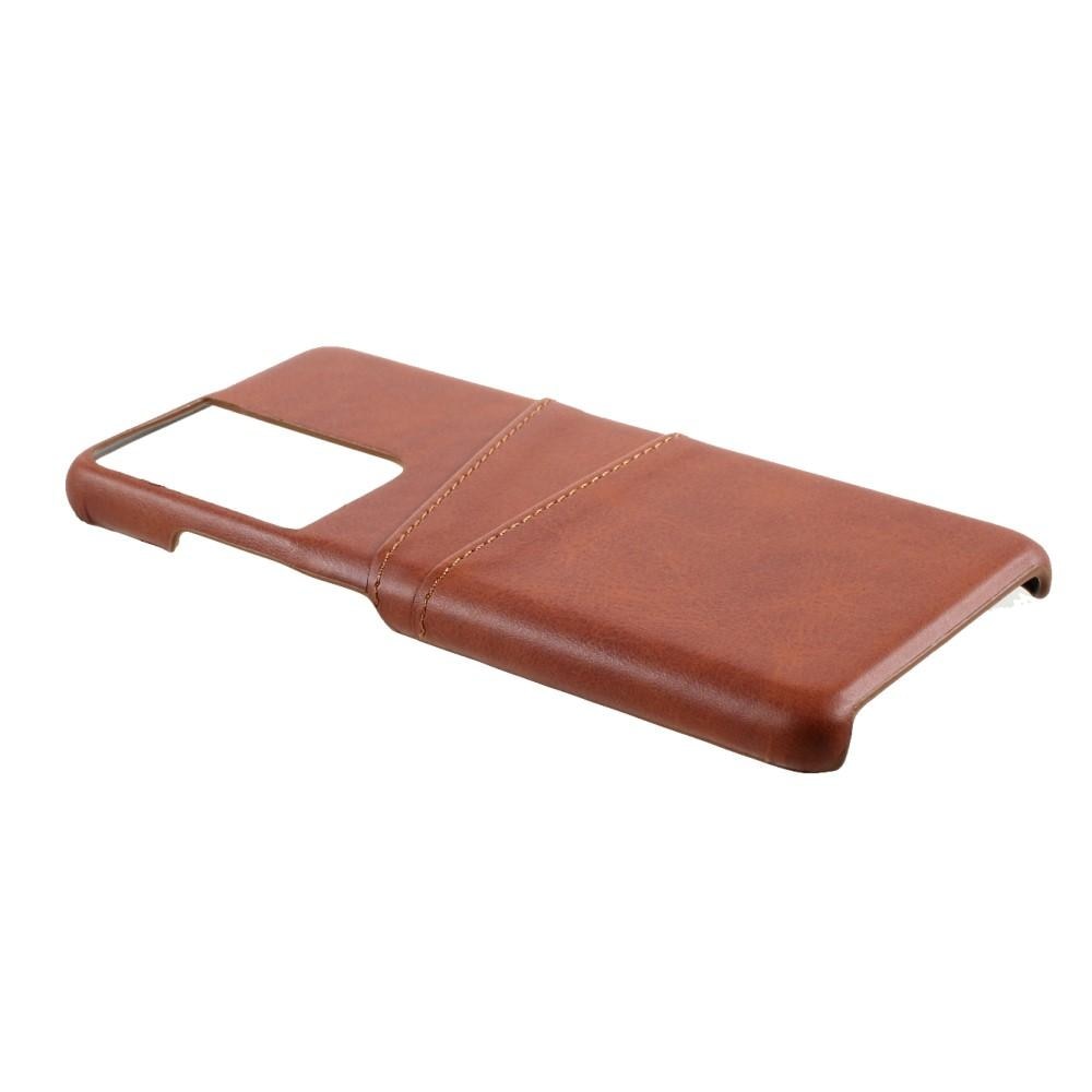 Card Slots Case Samsung Galaxy S21 Ultra Brown