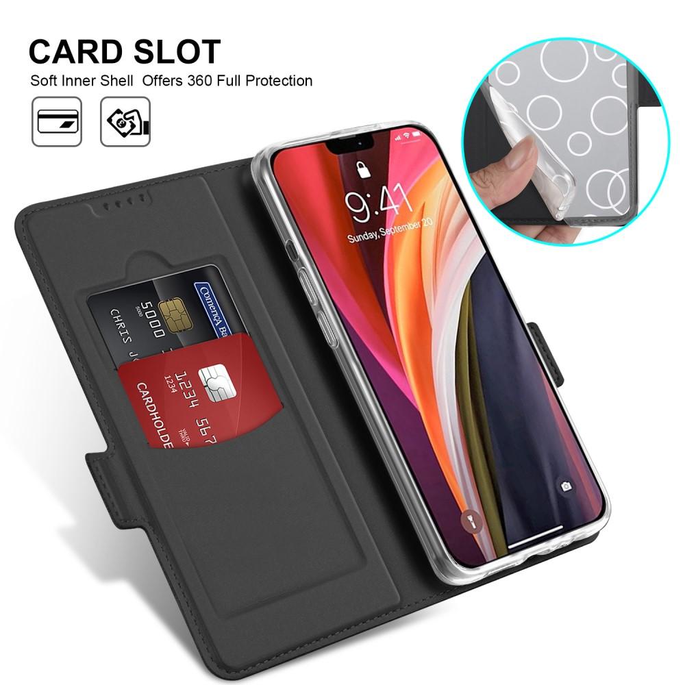 Slim Card Wallet iPhone 12 Pro Max Zwart