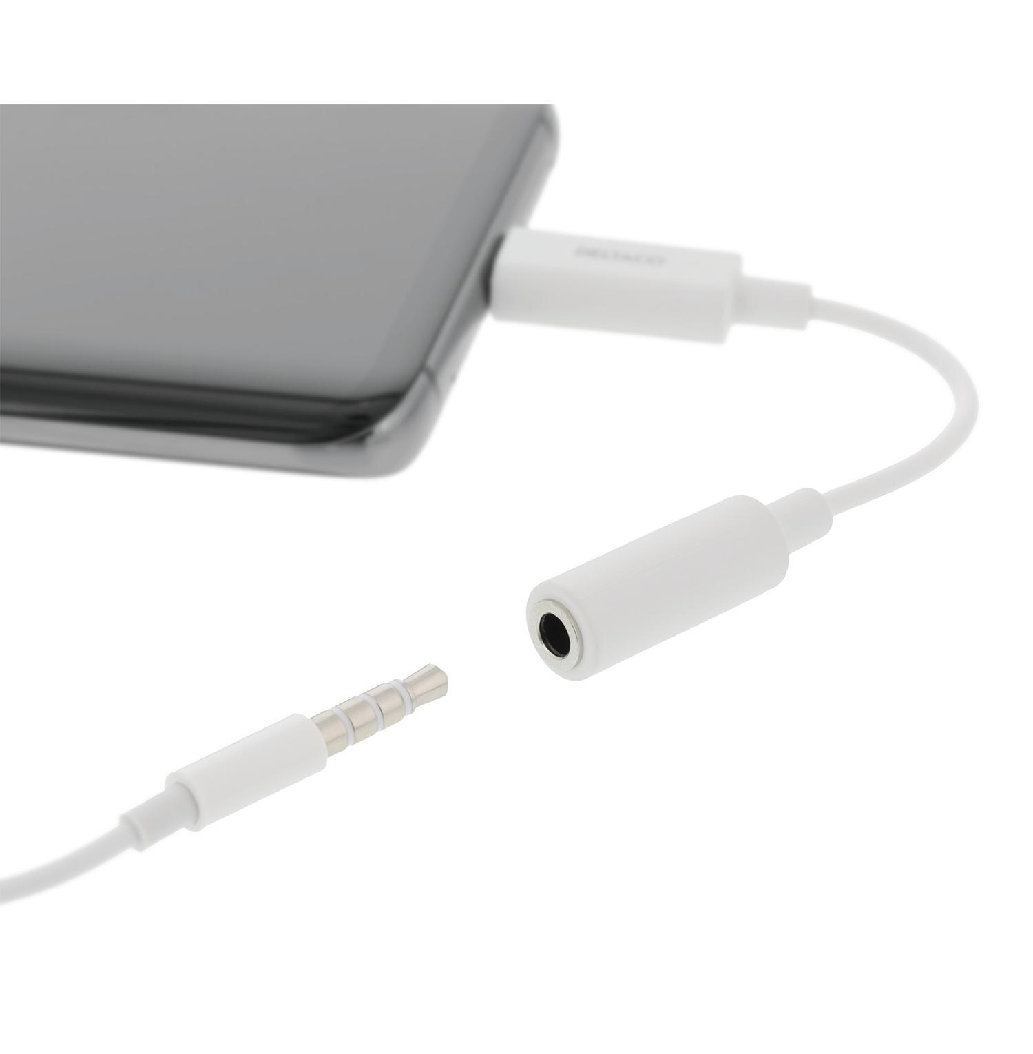 USB-C > 3.5 mm met DAC Adapter Wit