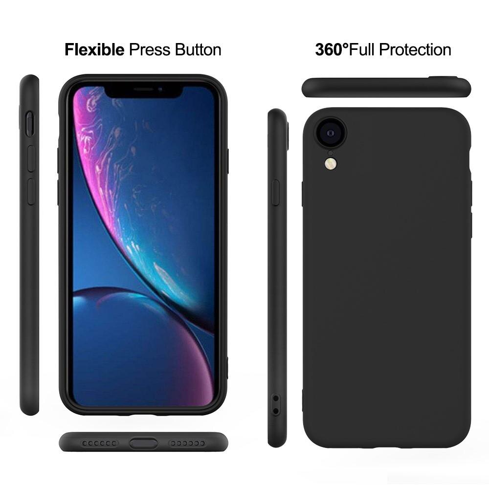 Liquid Silicone Case iPhone Xr Zwart