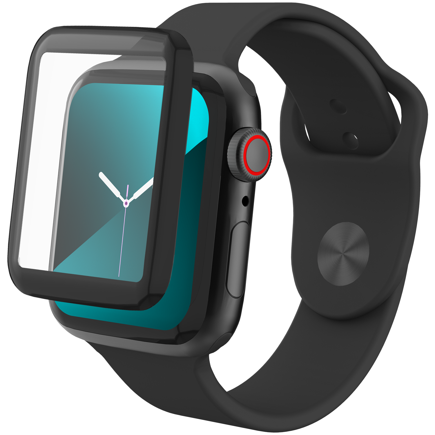 InvisibleShield GlassFusion Apple Watch 44 mm Zwart