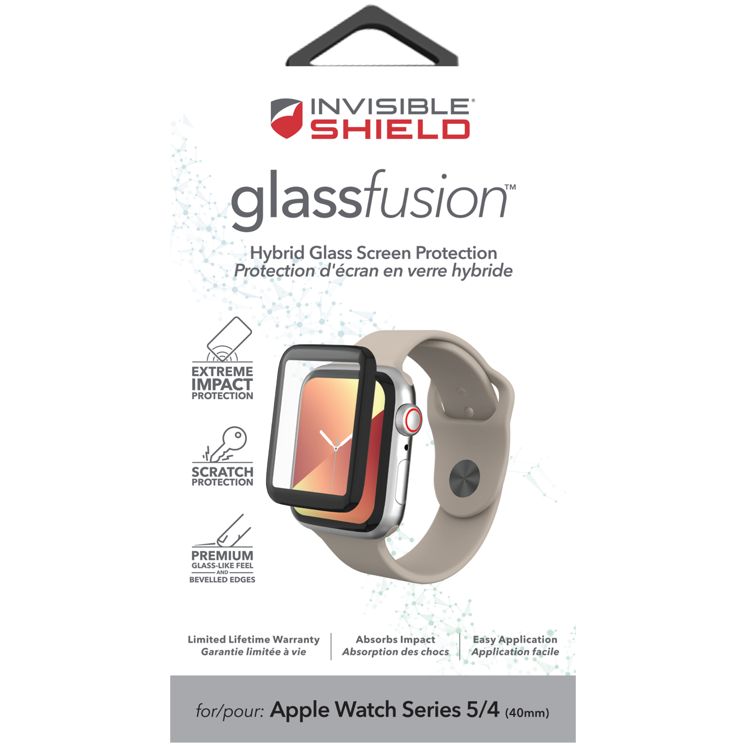 InvisibleShield GlassFusion Apple Watch 40 mm Zwart